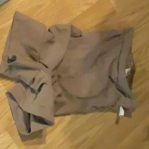 women’s size Medium “girdle” SPANX panties in cafe au lait.